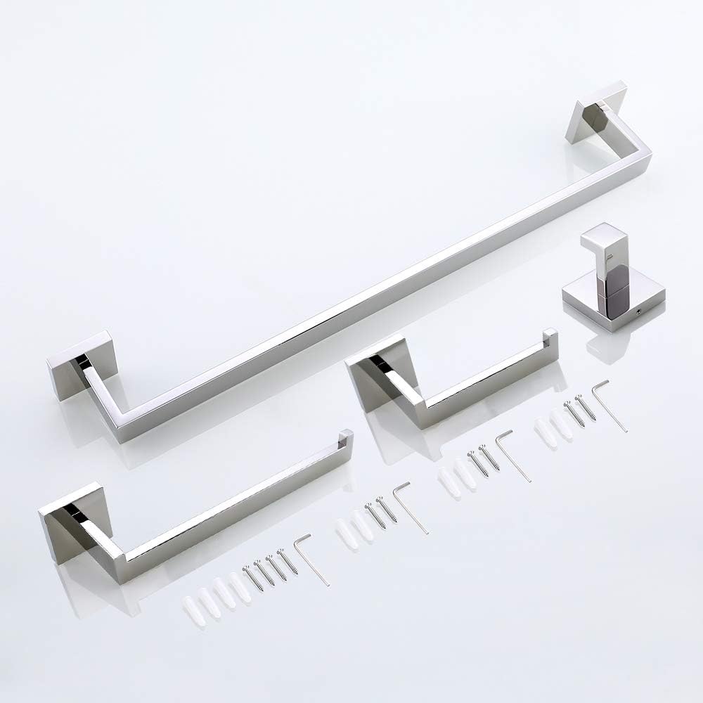 Bad-Hardware-Set (4-teilig, Edelstahl), 4-piece