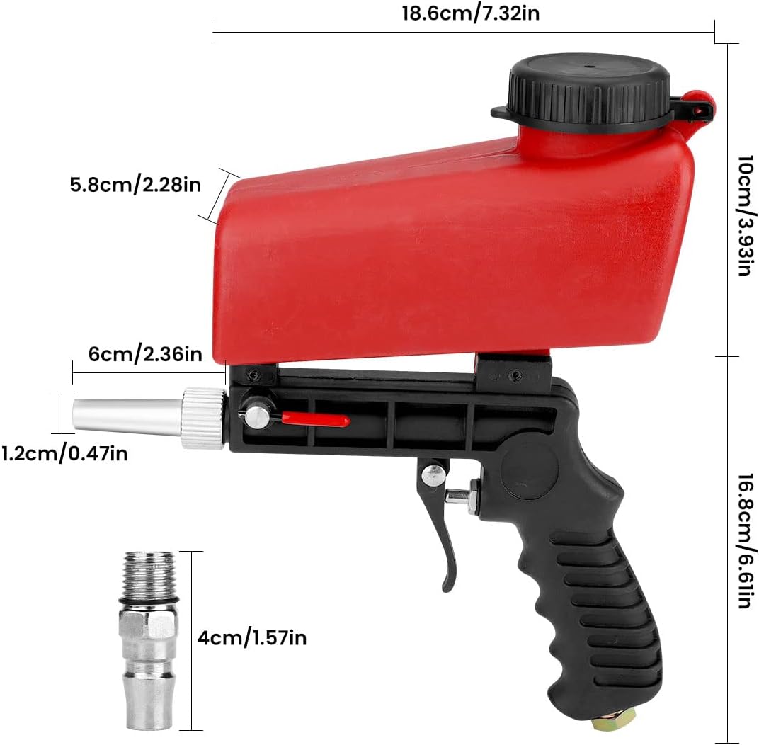 Pneumatische Sandstrahlpistole, Rot