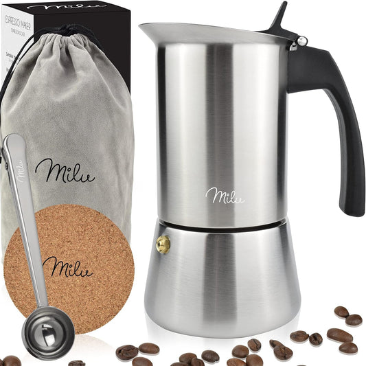 Espressokocher für 9 Tassen, Schwarz 9 Tassen (450 ml)