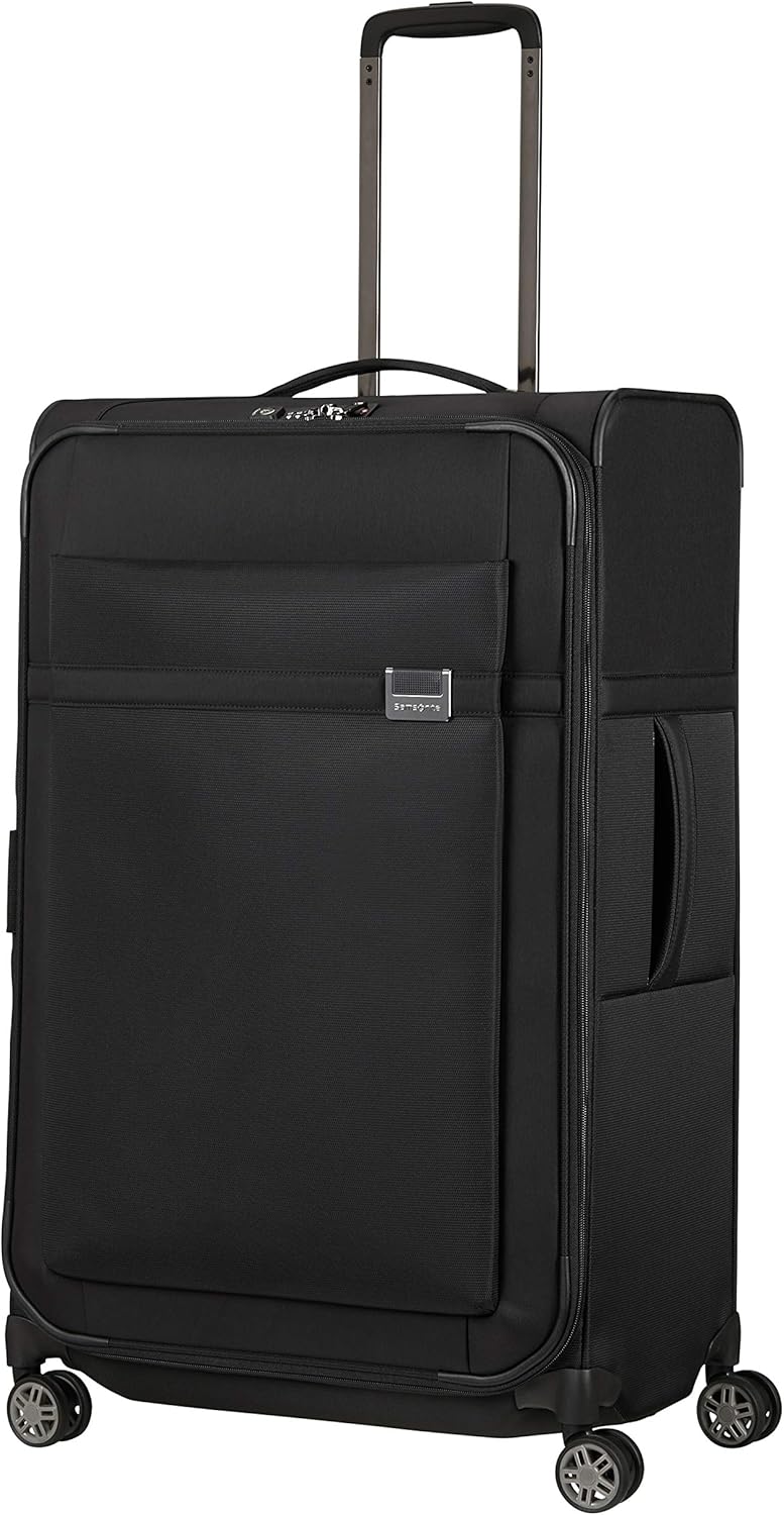 Airea Koffer, Schwarz (Black) L (78 cm - 111.5/120 L) Einfarbig