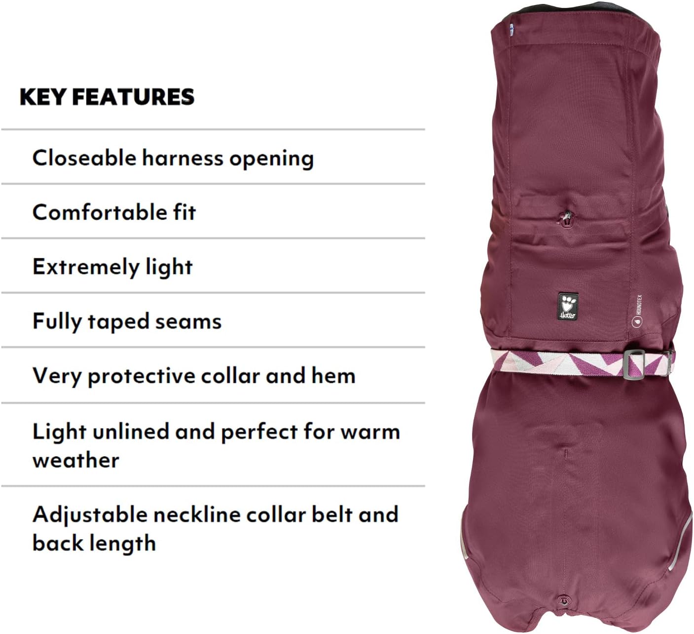Hundemantel ECO Regenjacke (Modell 35), 35 Eggplant
