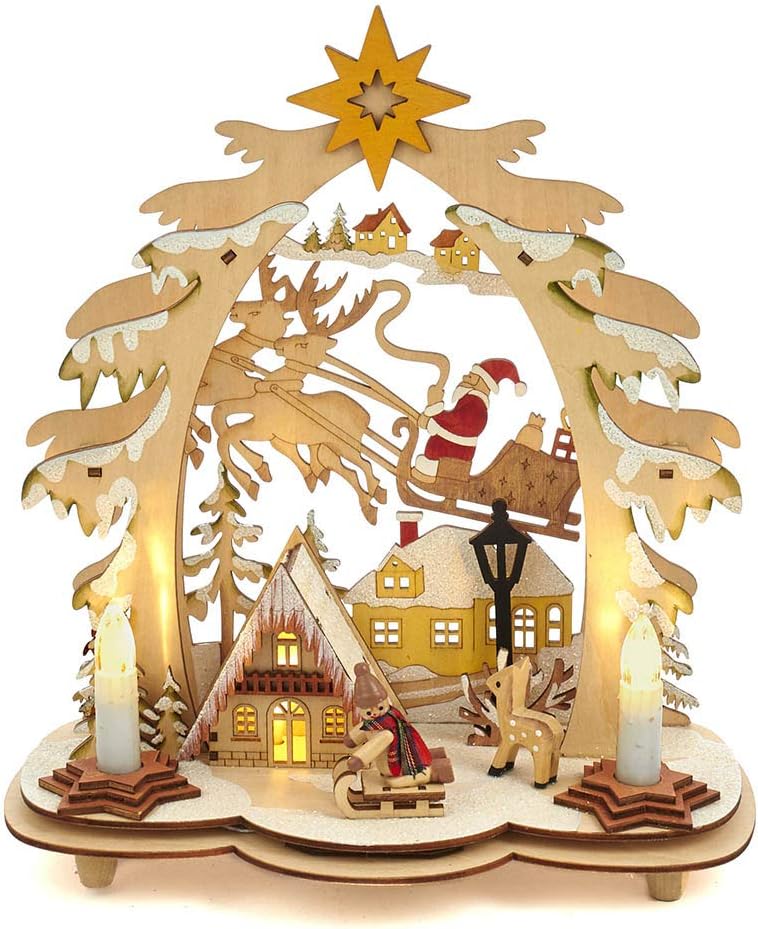 LED-Dorfhaus, batteriebetrieben, 26 cm