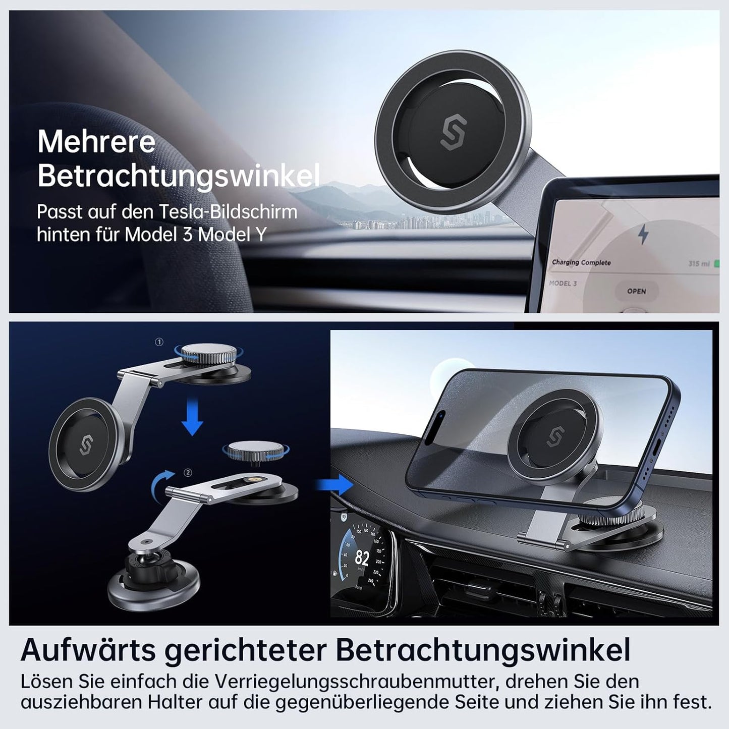 Handyhalterung, grau - space gray