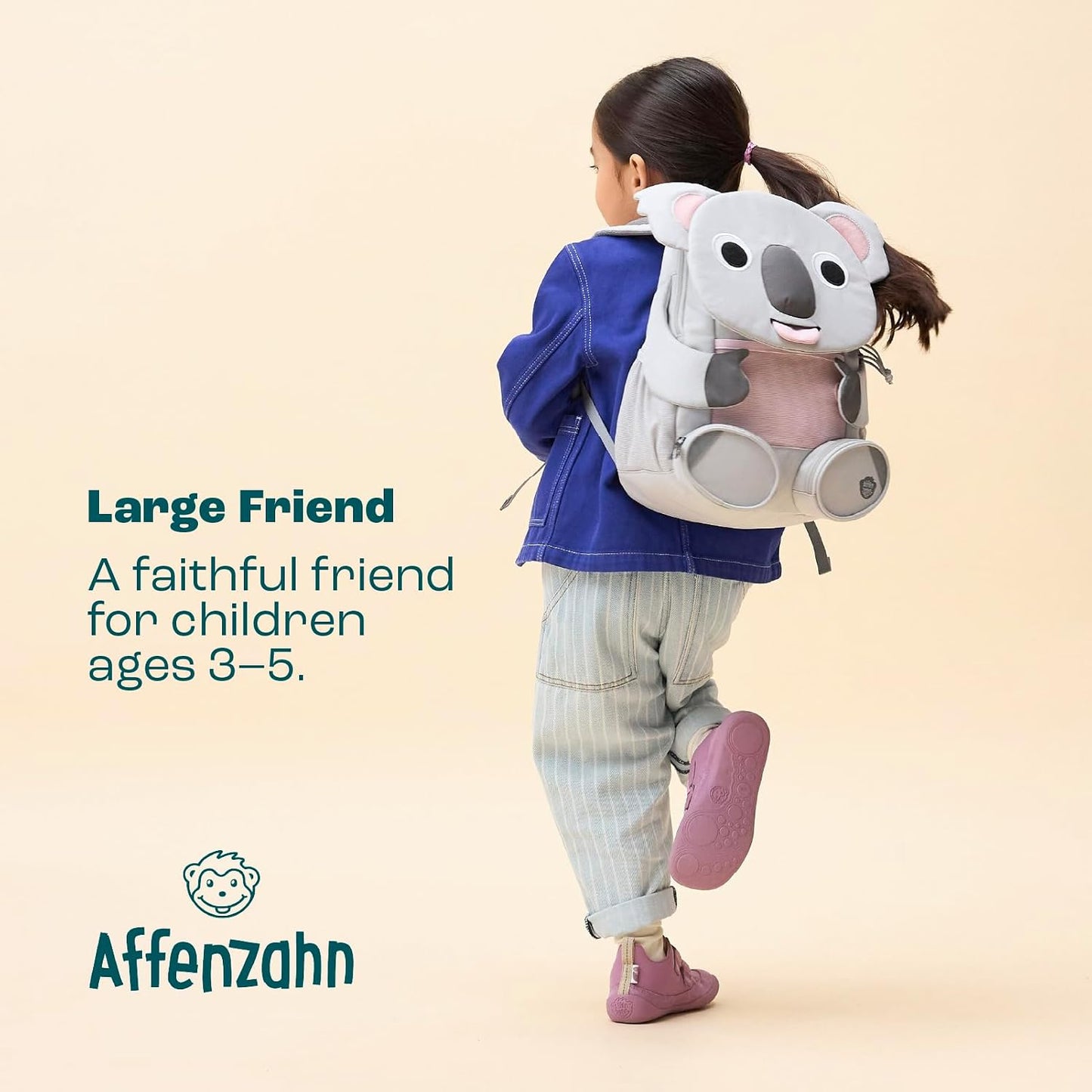 Kindergartenrucksack Grosser Freund, 8 L Koala - Grau