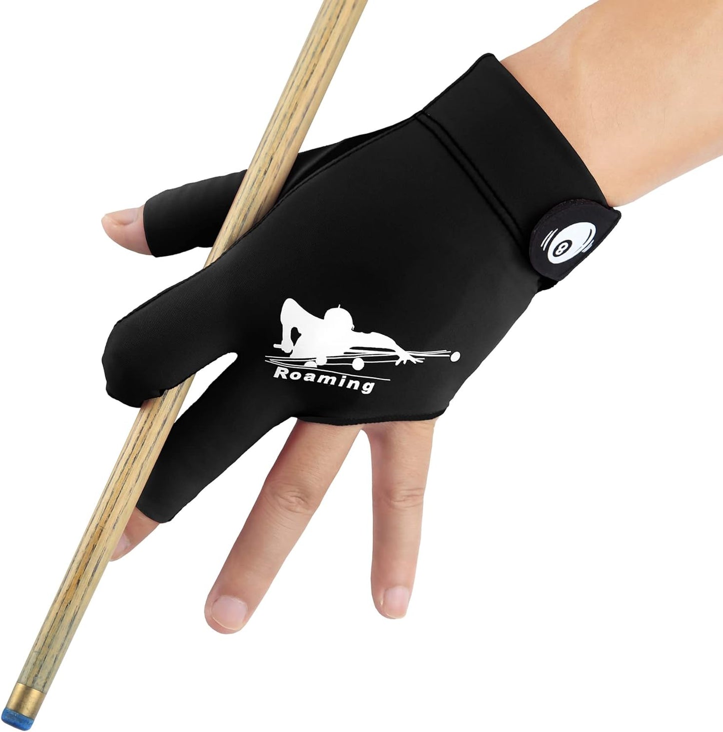 Schnelltrocknende Billard-Handschuhe, Schwarze linke Hand Large-X-Large