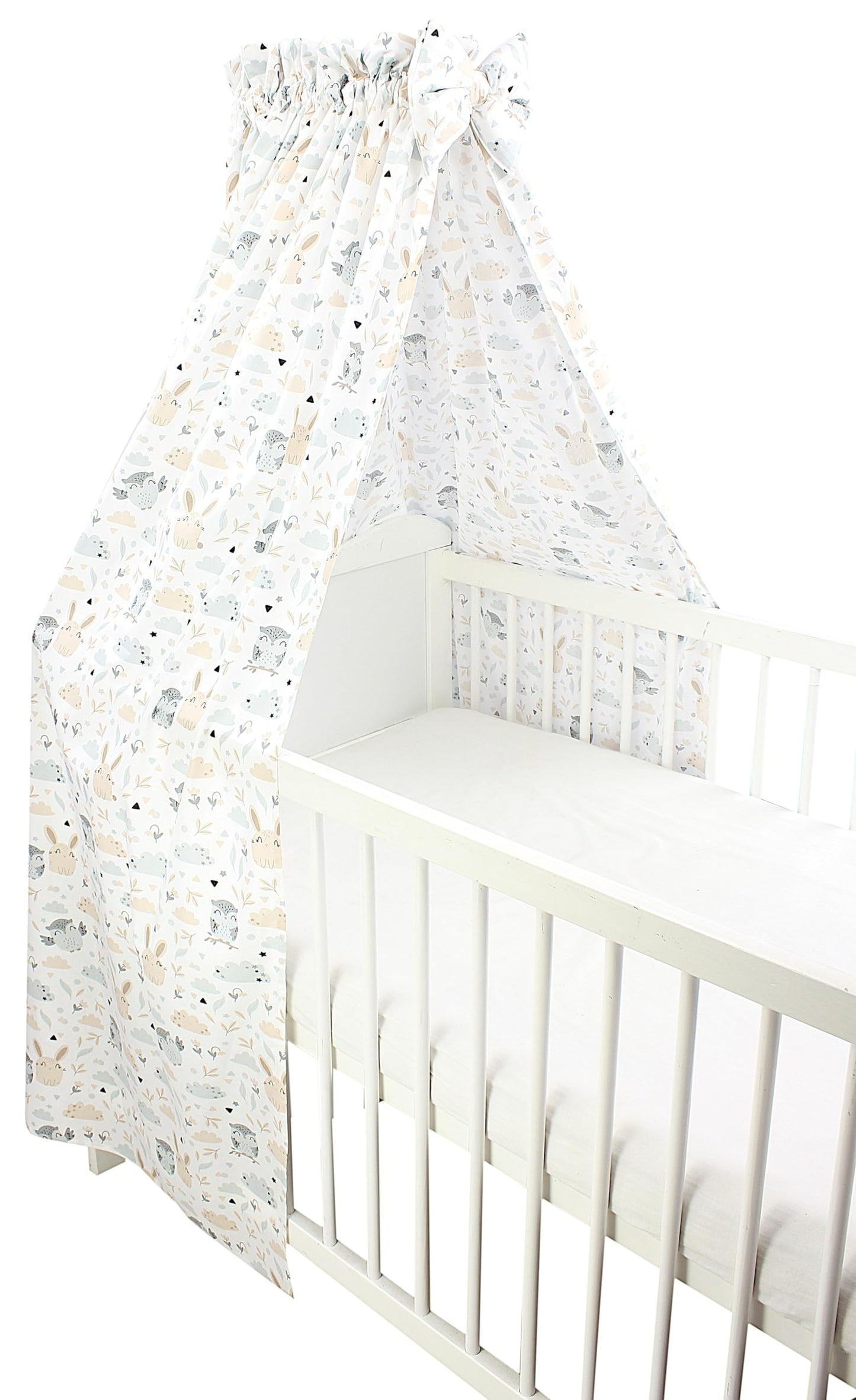 Babybett Himmel mit Schleifchen, H240 x B160 cm (1er Pack) Hase / Eule