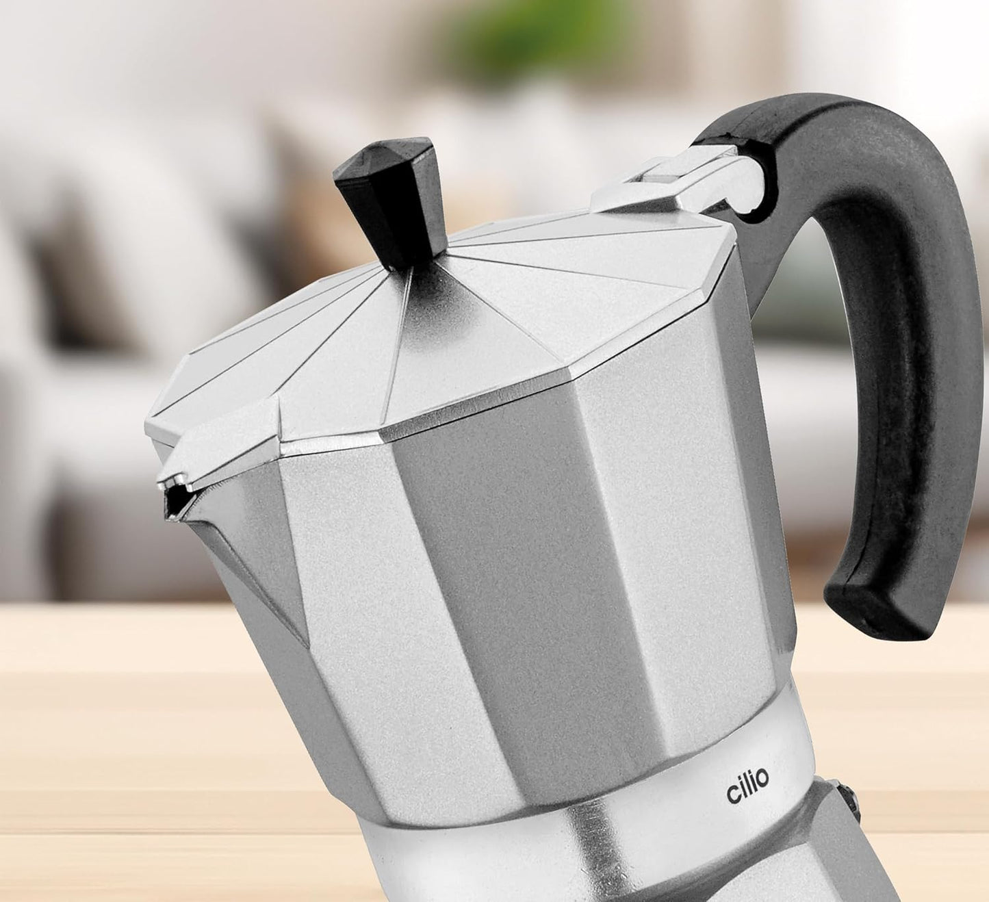 Espressokocher CLASSICO mit Warmhaltefunktion, Silber, Single
