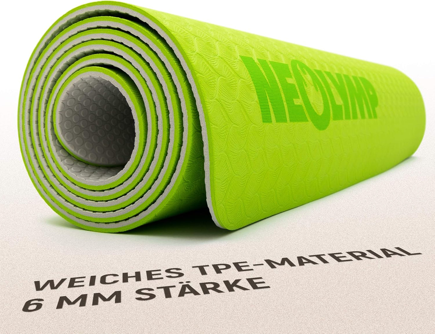Rutschfeste Yogamatte Lime, Yogamatte lime