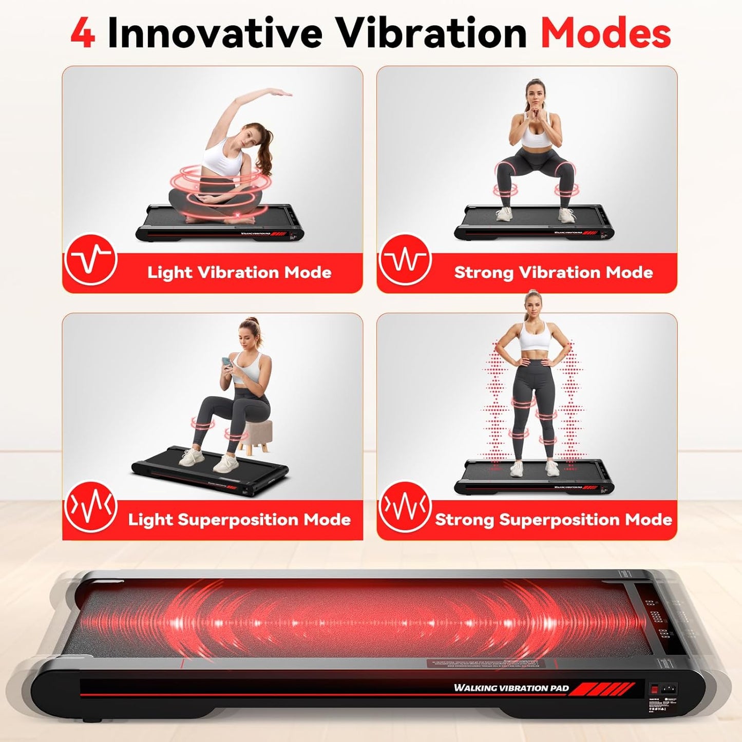 Walking Pad mit Vibrationsmodus, Black RM02