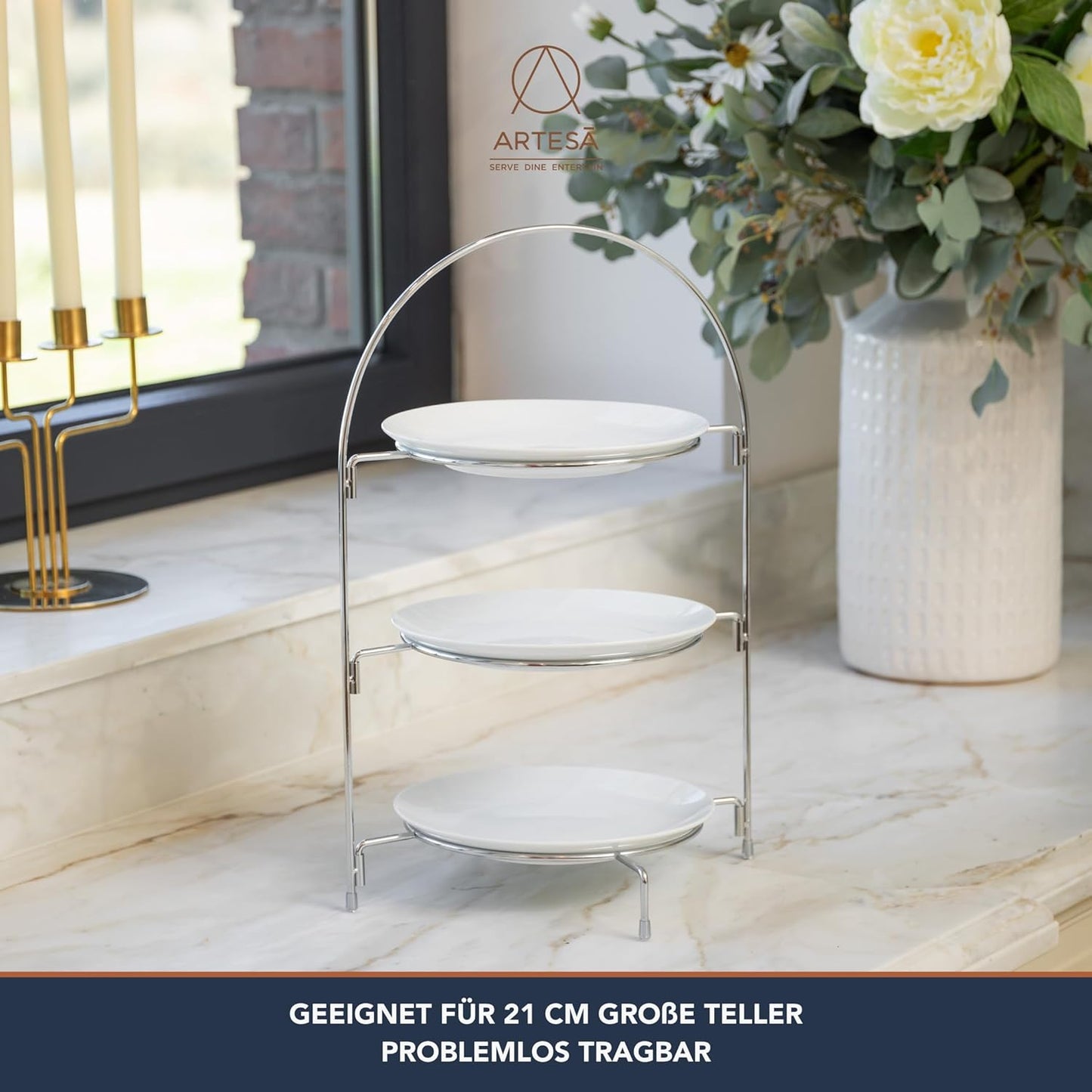 Dreistöckige Etagere