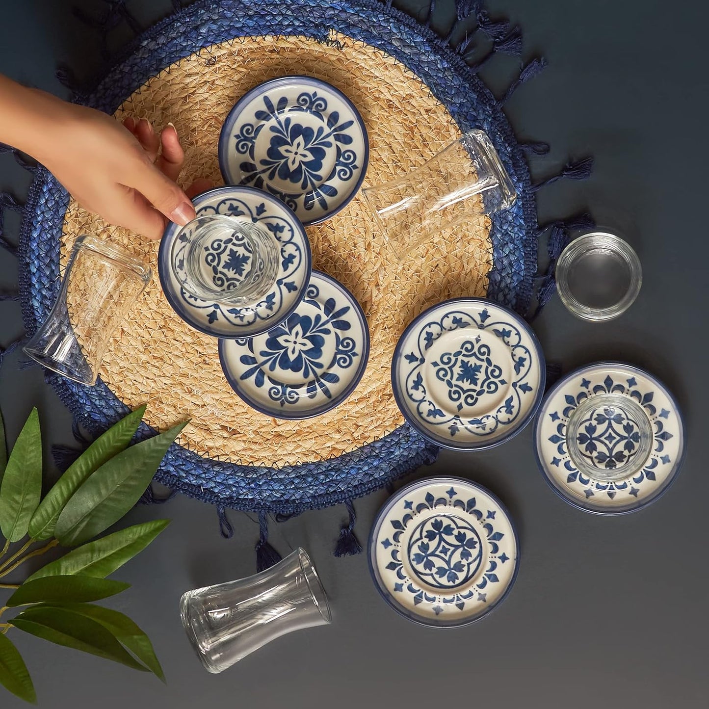 Türkisches Teeservice, Blu