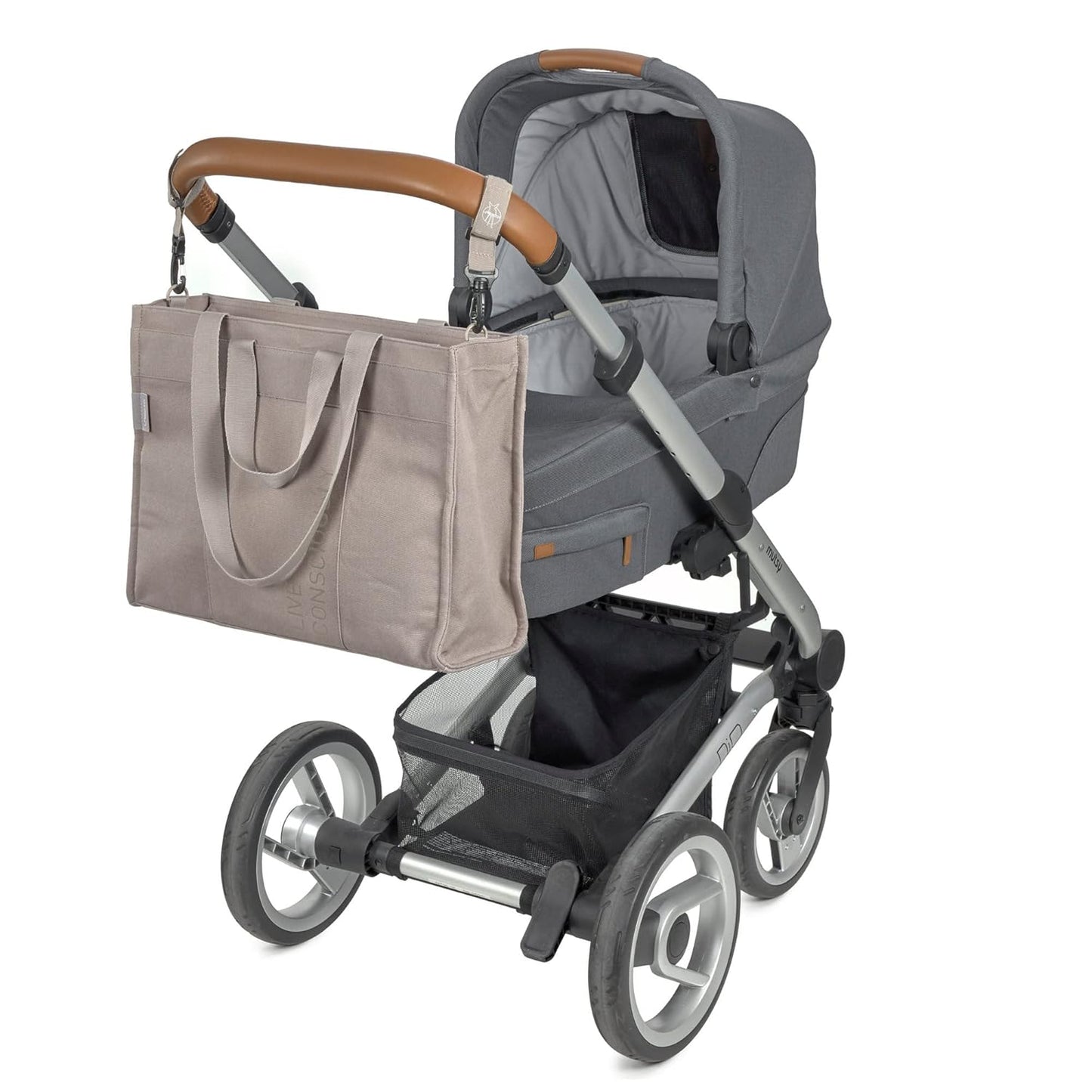 Baby Wickeltasche Tote Up mit Wickelunterlage, Taupe
