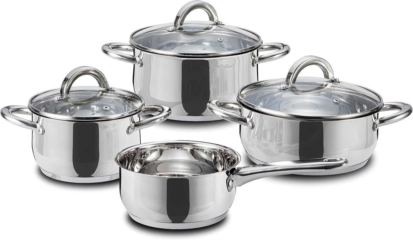 Topfset Induktion aus Edelstahl (7-teilig), 7tlg. Set