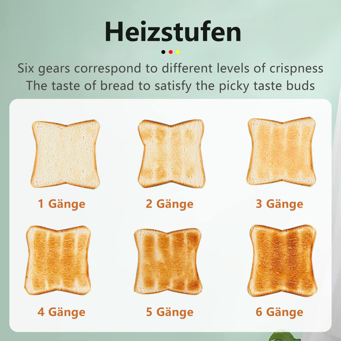Toaster mit Brötchenaufsatz und Timer-Anzeige, Grün