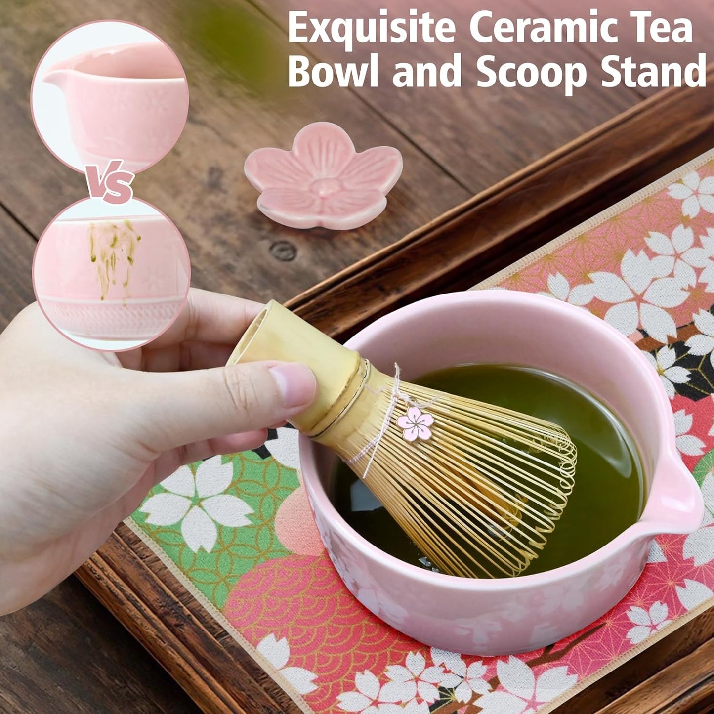 Matcha Tee Set, Rosa-8pcs