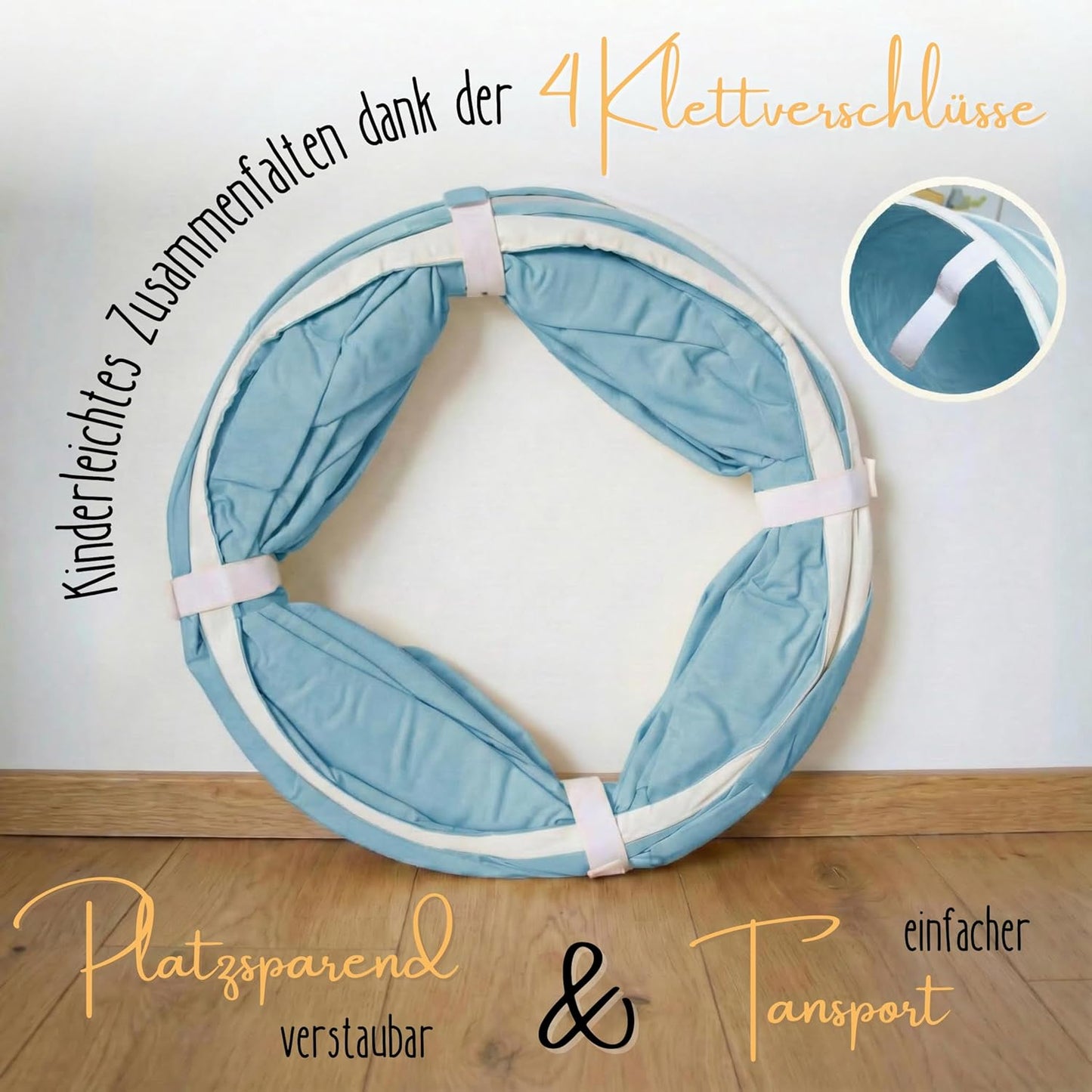 Pop-up Spieltunnel 180cm, Himmelblau
