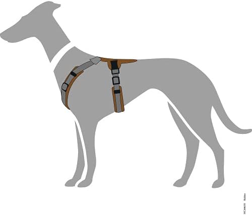 Maldon Brustgeschirr, Braun/Grau xs