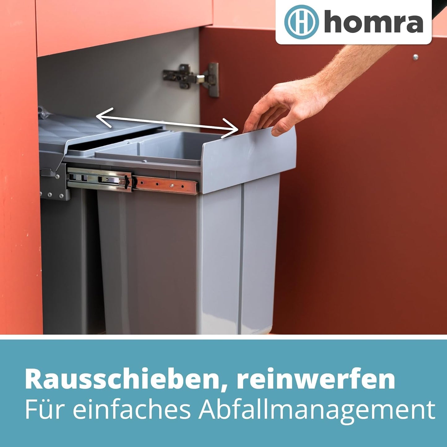 Ausziehbares Müll-Trennsystem