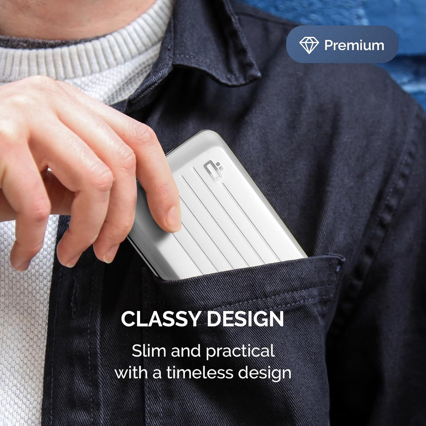 Geldbörse Smart Case V2 mit RFID-Schutz, Aluminium Silver