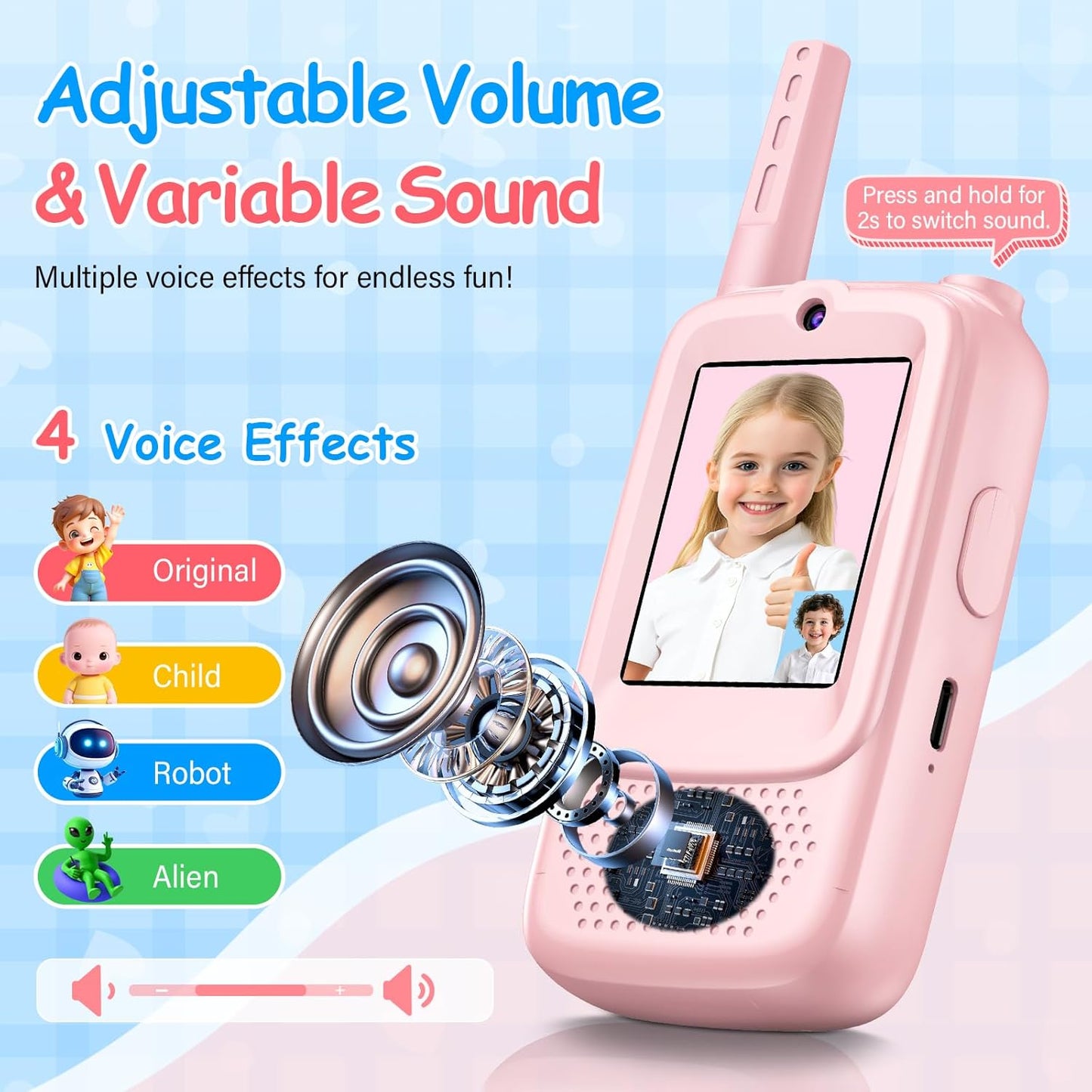 Video-Walkie-Talkie mit Stimmverzerrer