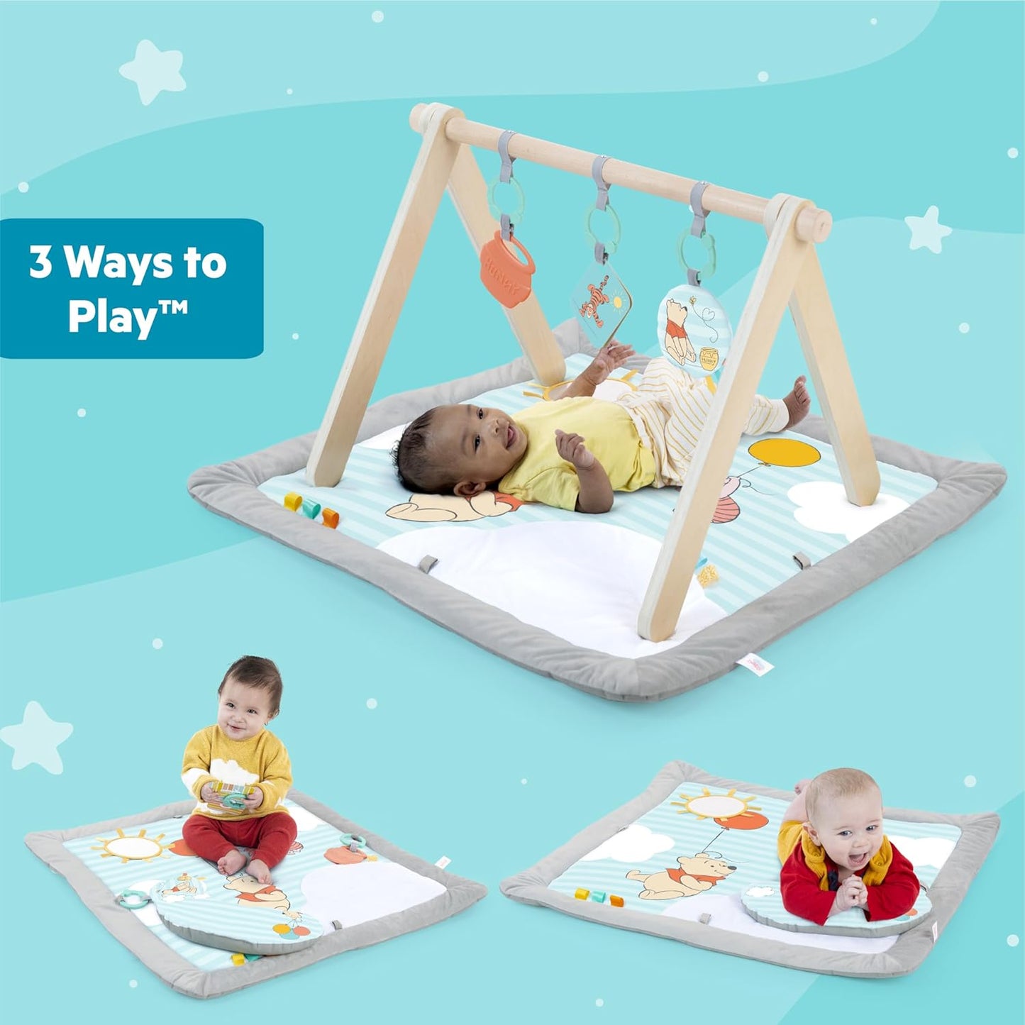 Winnie Puuh Aktivitätenmatte mit Spielzeugstange, Winnie Puuh