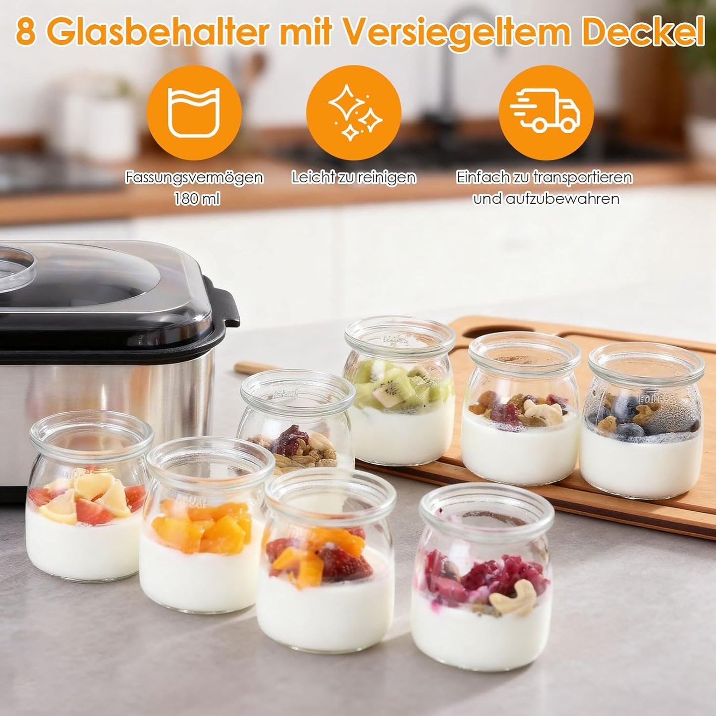 Elektrische Joghurtmaschine mit Timer