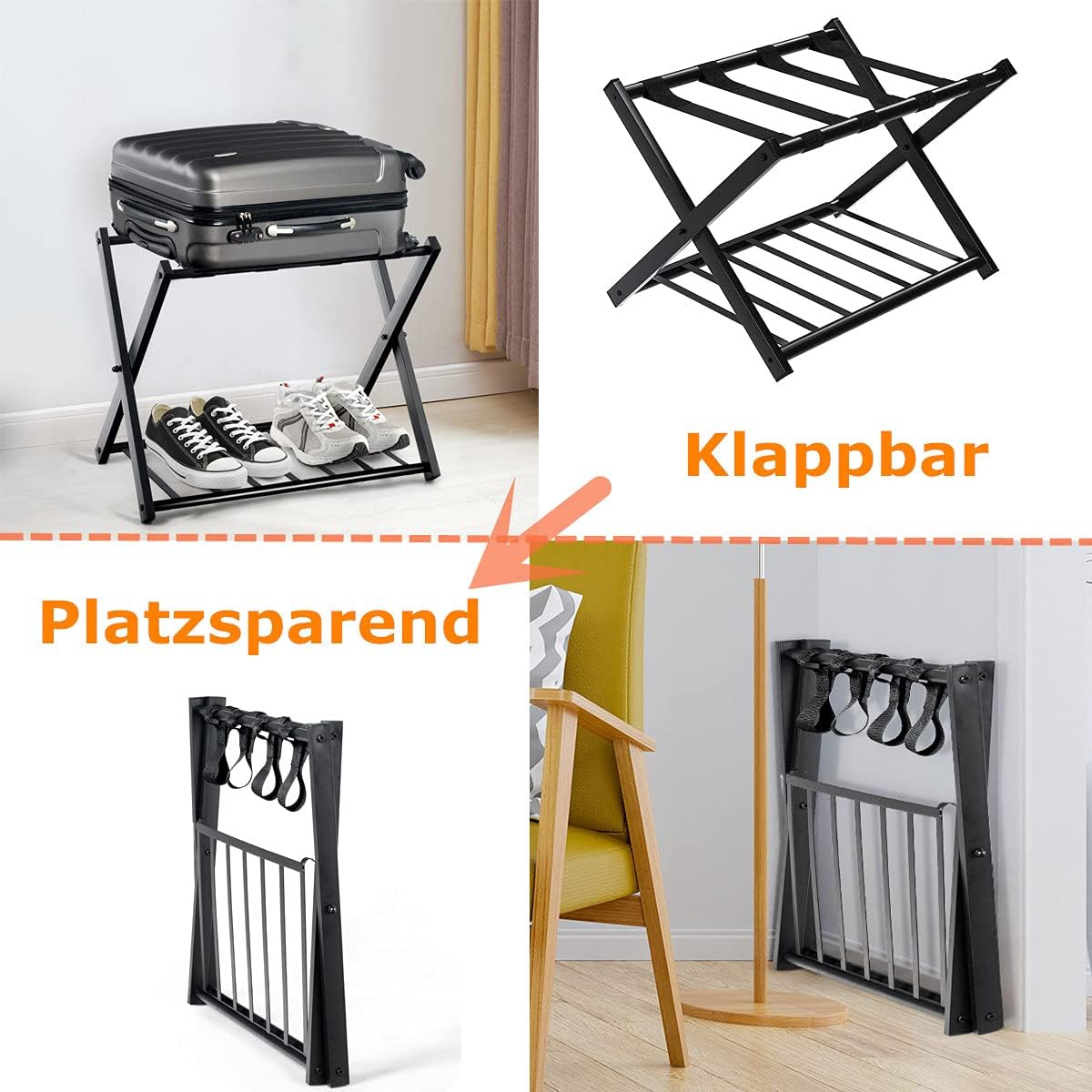 2er-Pack Kofferständer, 2 Pack