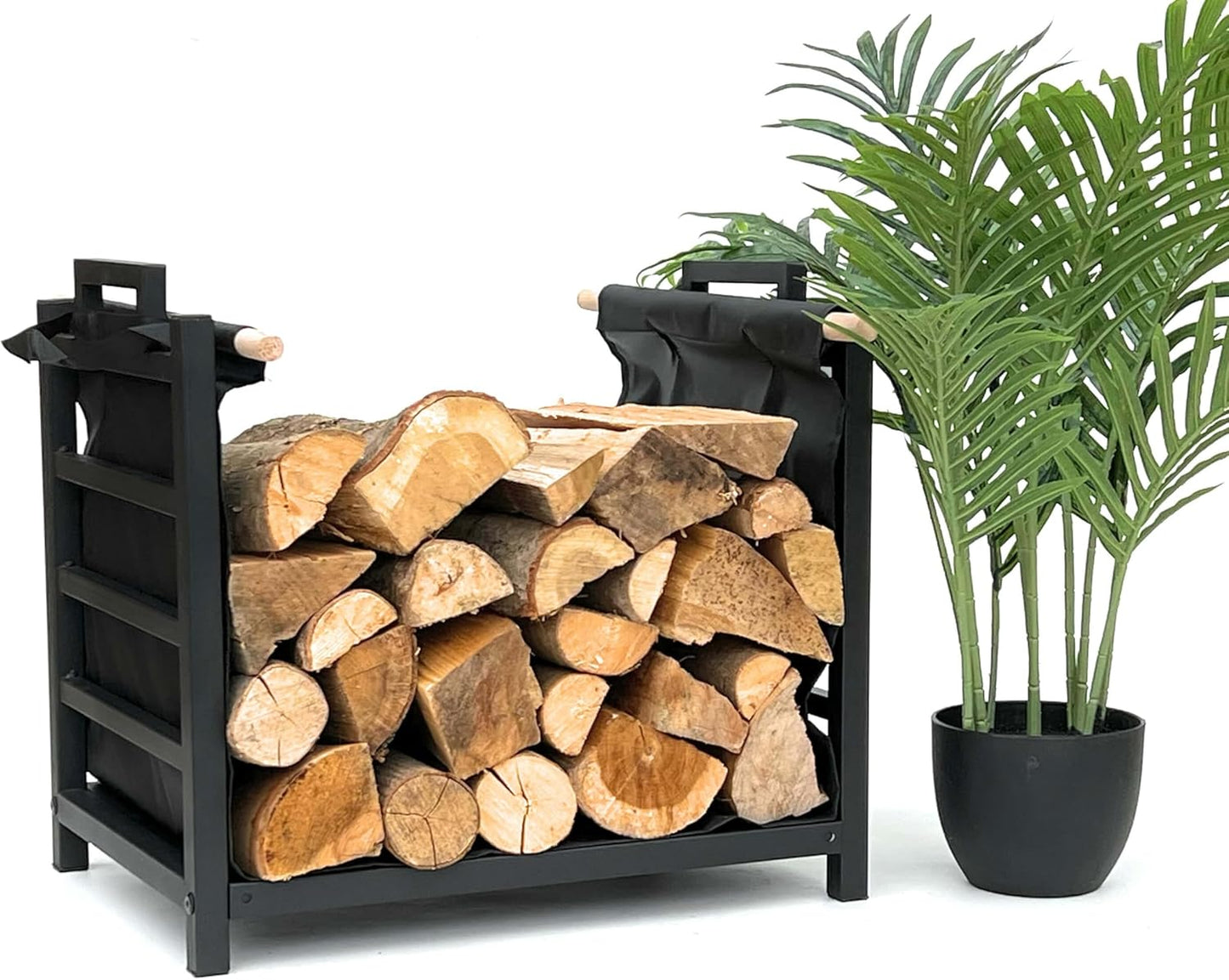 Kaminholzregal mit Tragetasche