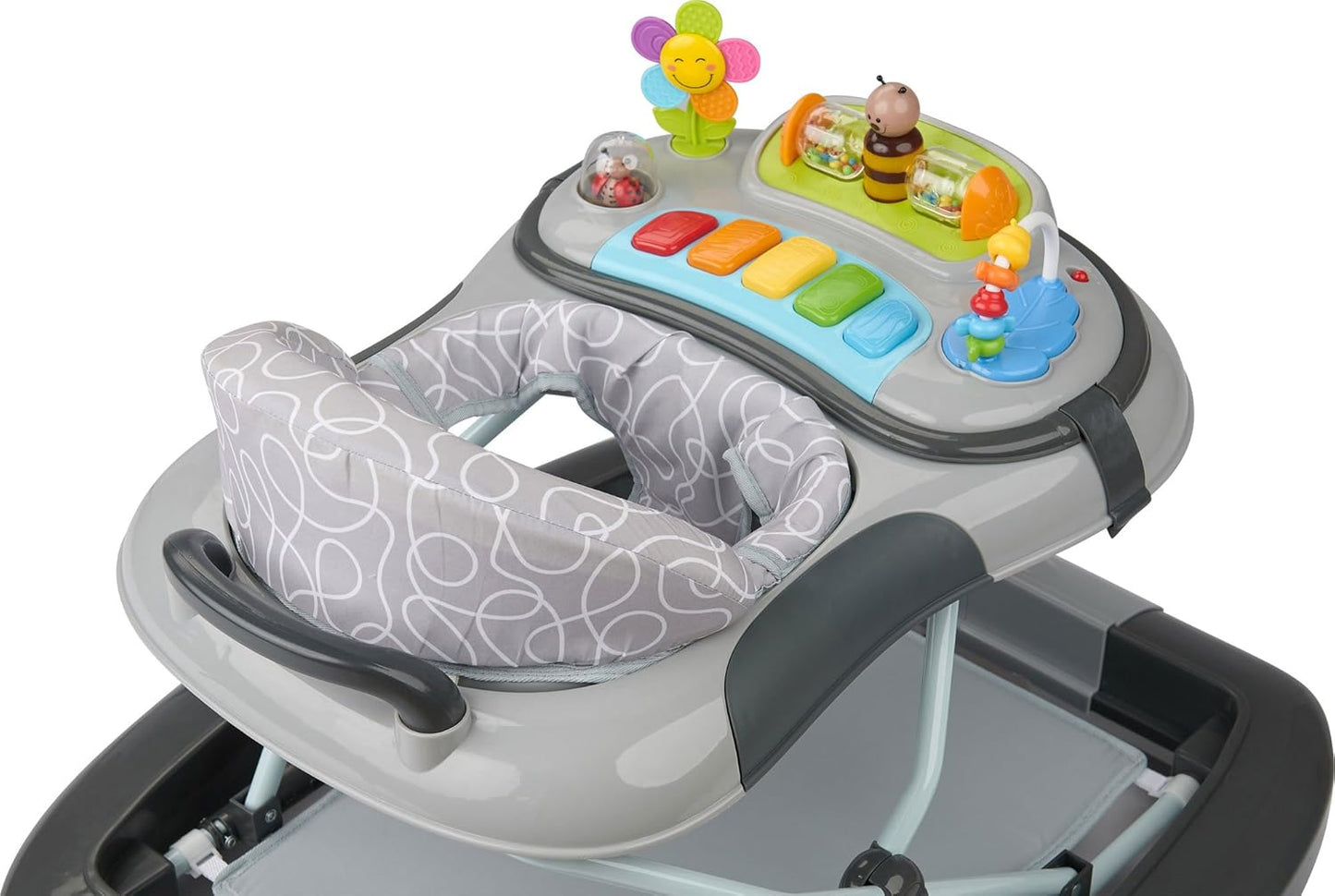 5in1 Lauflernwagen "Little World" mit Schaukelfunktion, Licht & Melodie, Grau