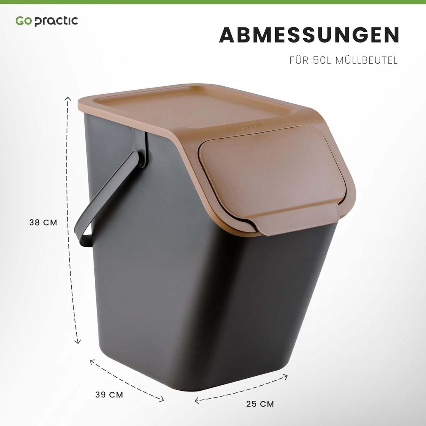 4-teiliges Küchenmülleimer-Set, 2 x 35L + 2 x 25L