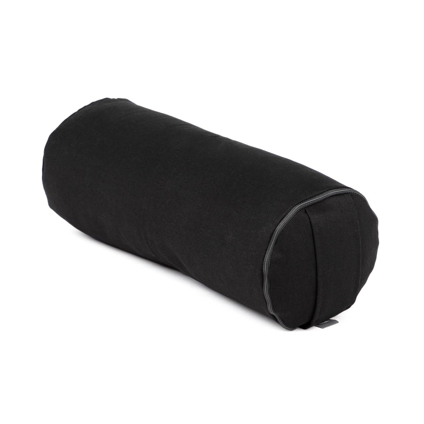 Mini Yogabolster mit Buchweizenfüllung und abnehmbarem Bezug, Schwarz