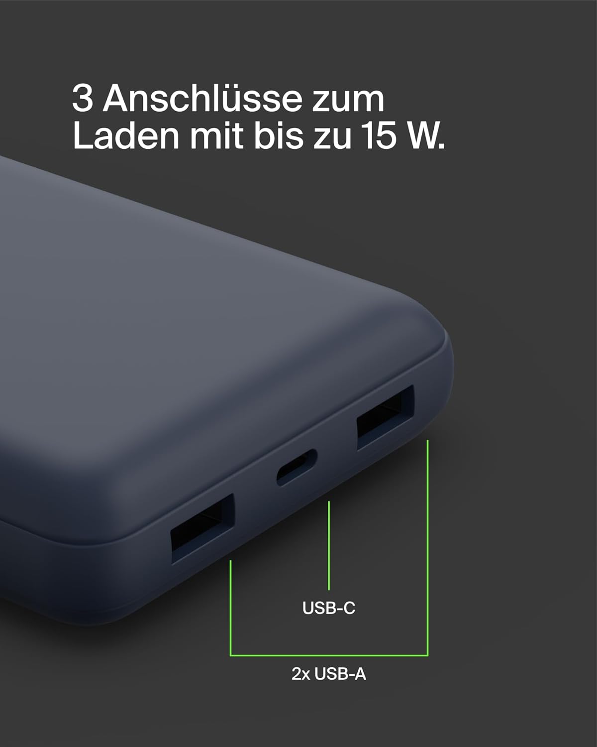 Tragbare Powerbank BoostCharge, 1 Packung ; Blau