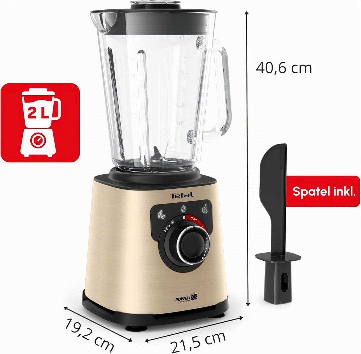 Hochgeschwindigkeits-Standmixer PerfectMix, Metallfarben Beige