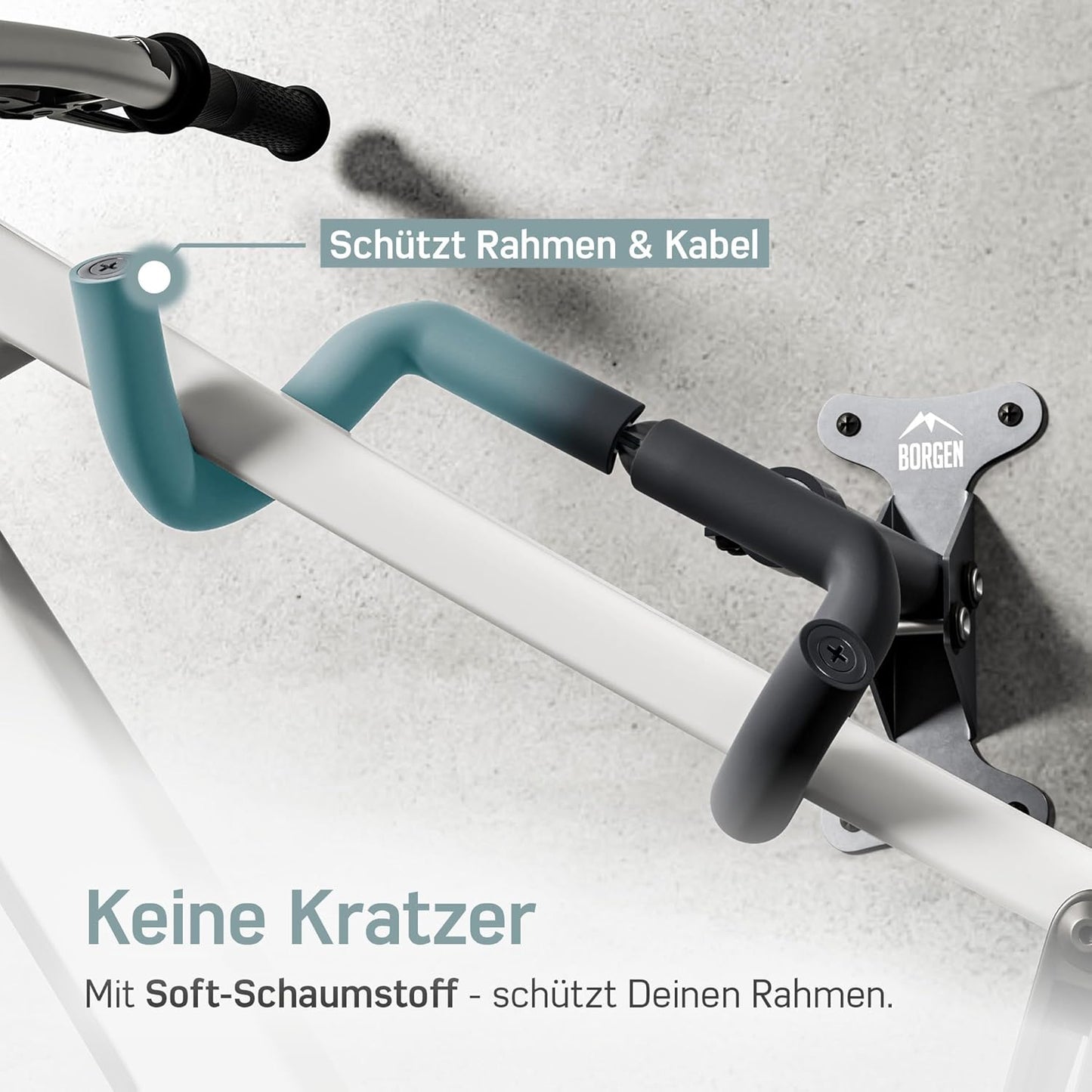 2er-Set klappbare Wandhalterung für Velo, 2er Set Grau