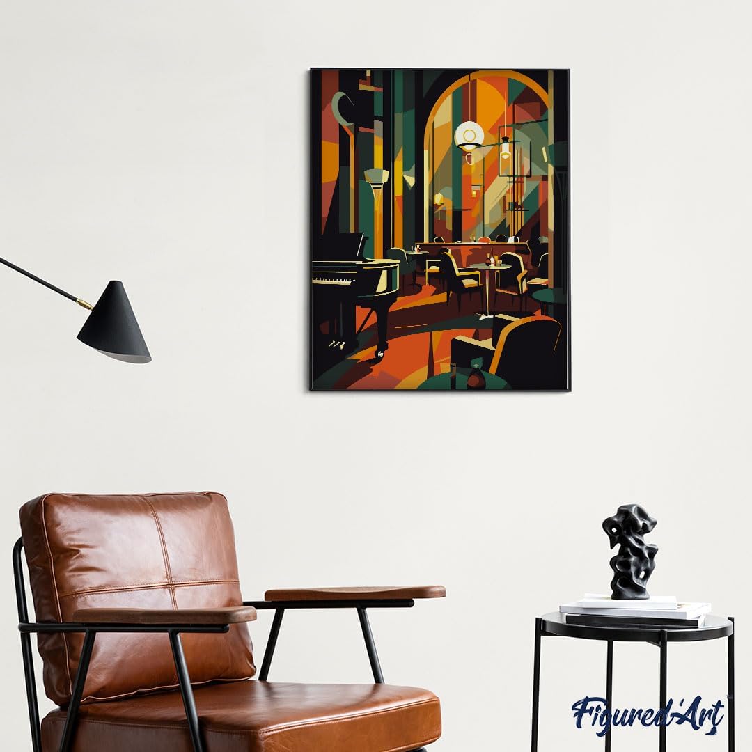 Malen nach Zahlen Set Art-Deco-Club, Art-Deco-Club 40x50cm Mit Rahmen (bereits gespannt)