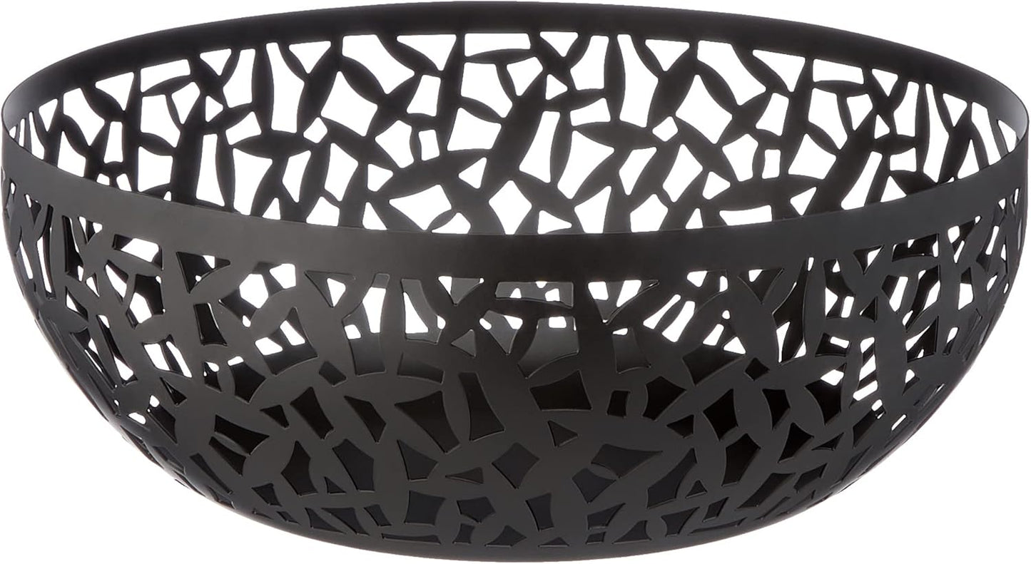 Obstschale, 11.5 x 30 x 9 cm Schwarz