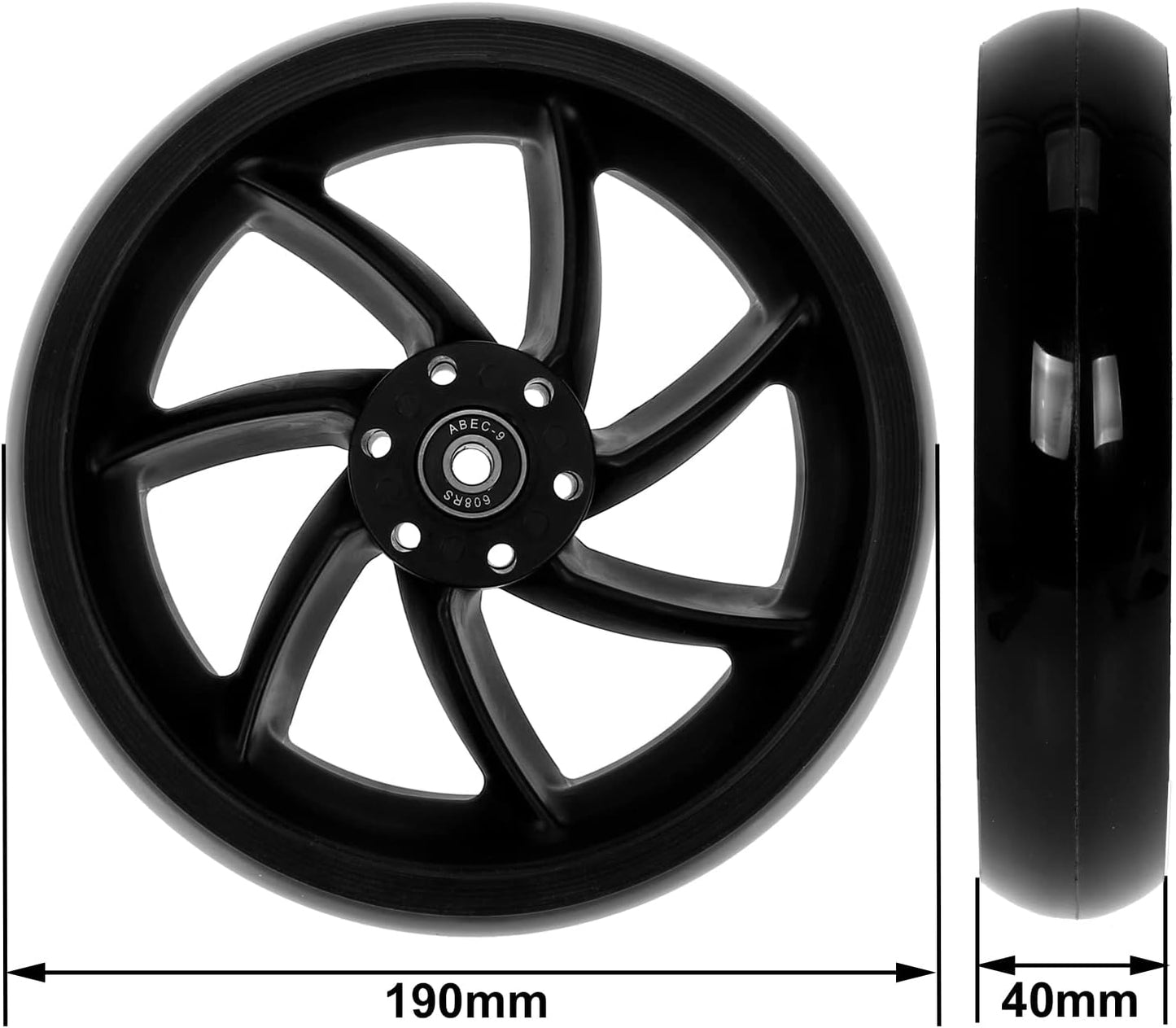 2-teiliges Kickscooter Rollen-Set Big Wheel