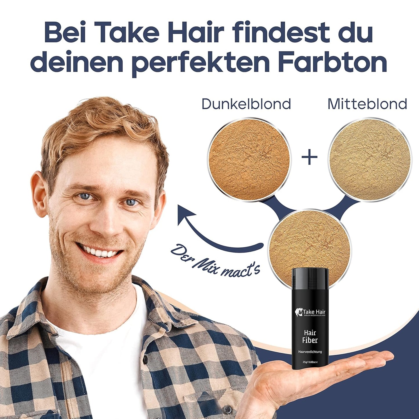 Streuhaar Nachfüllpack zur Haarverdichtung (100g), Dunkelblond