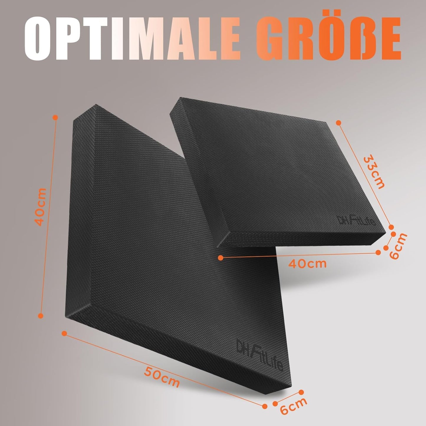 Premium Balance Pad, Schwarz XXL
