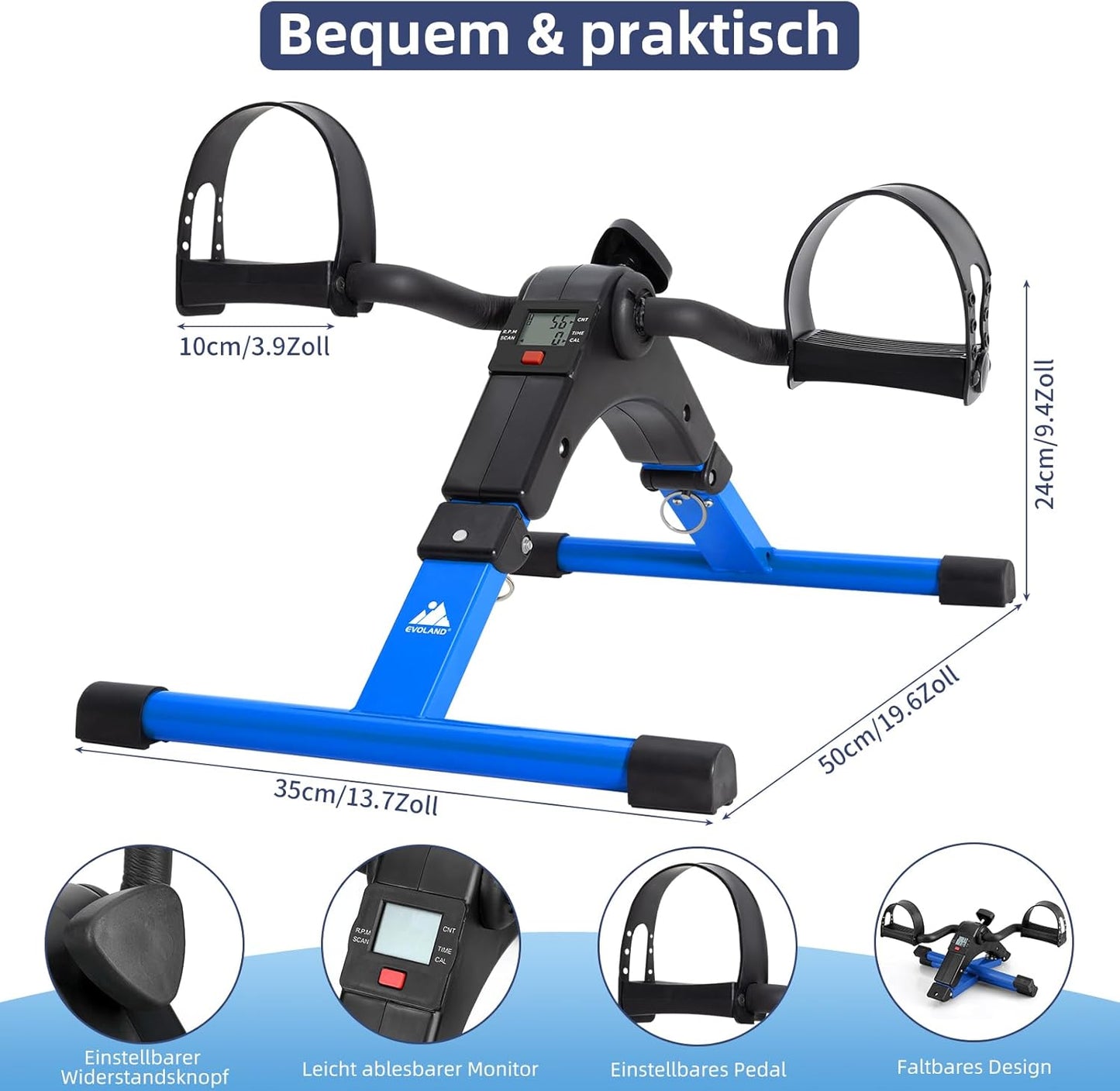 Mini Heimtrainer X1225 für Arm- und Beintraining, X1225