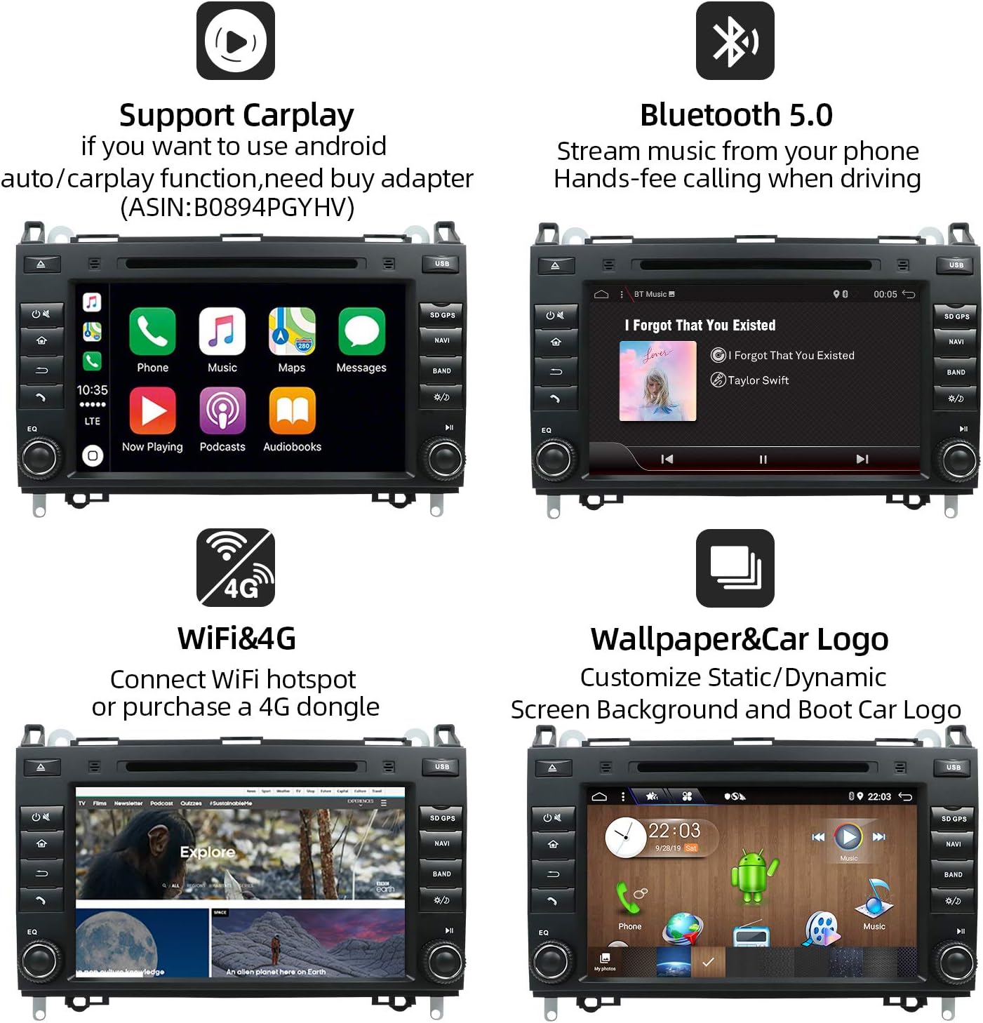 Android 10 Autoradio für Mercedes Benz Viano/Sprinter