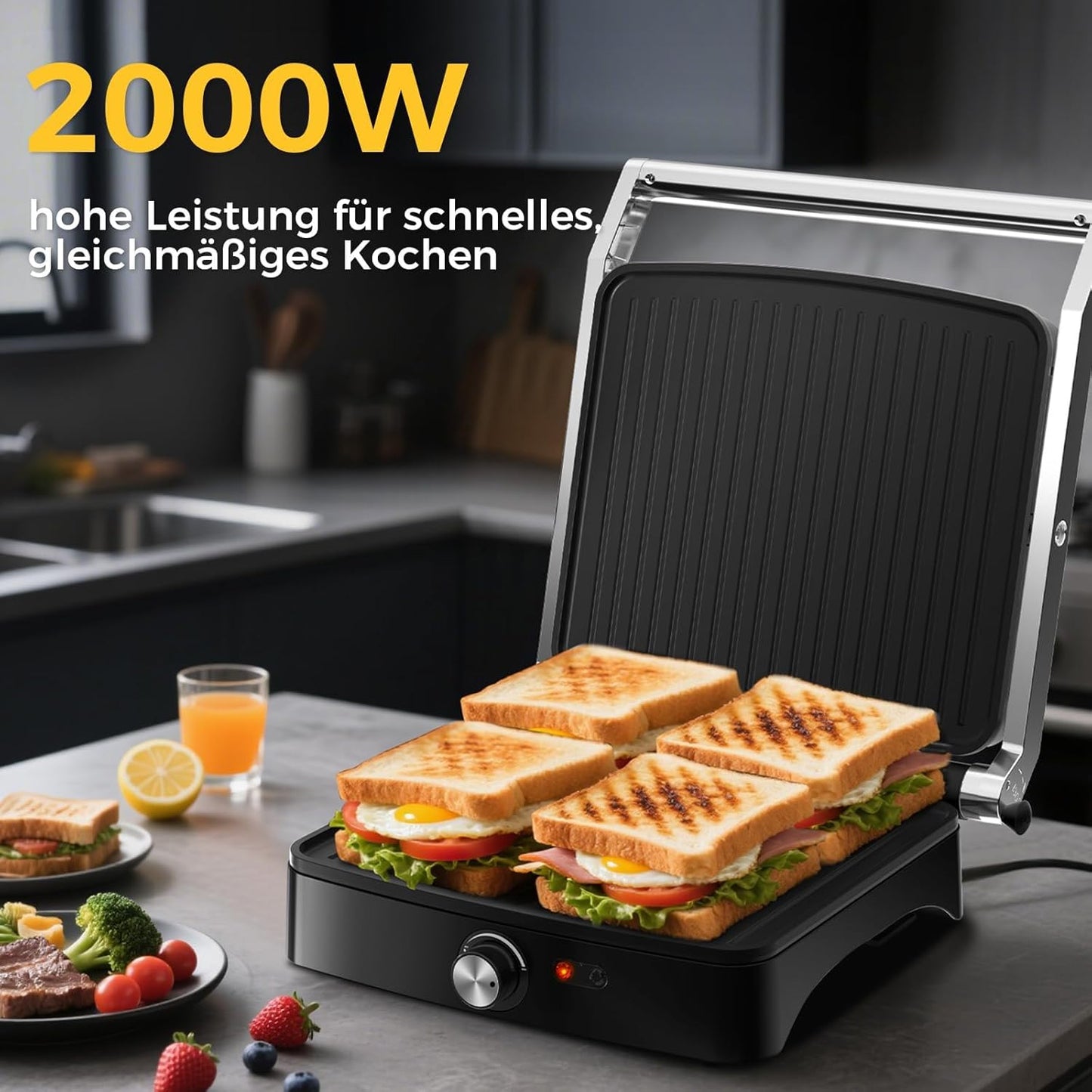 Kontaktgrill mit Temperaturregler, ABC19A