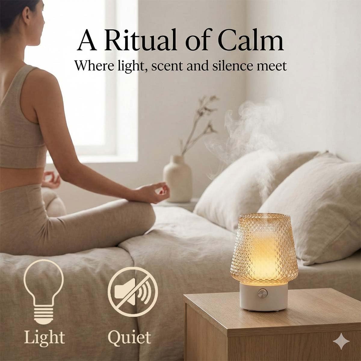 Aromatherapie Diffuser mit LED-Licht, 002-weiss