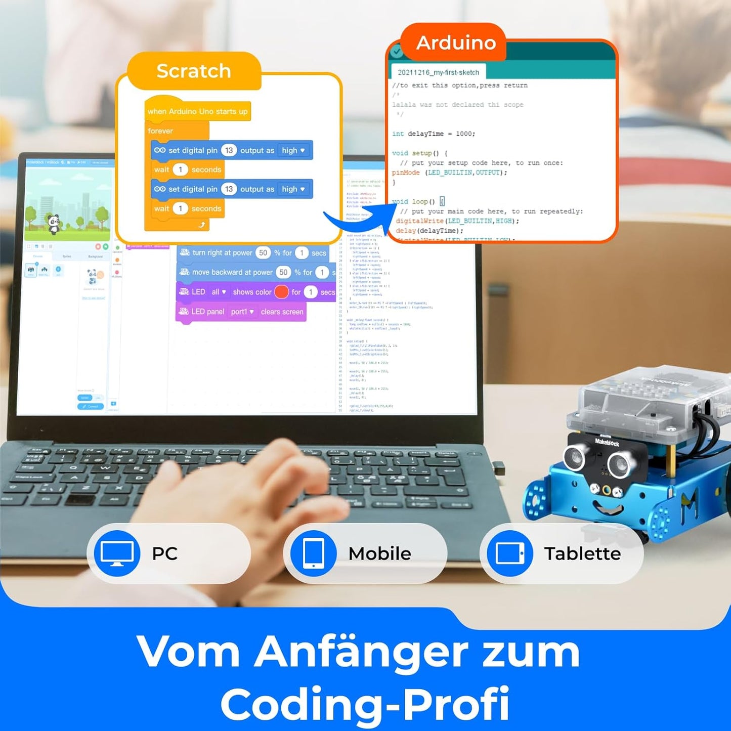Programmierbarer Roboter mBot, Basic: