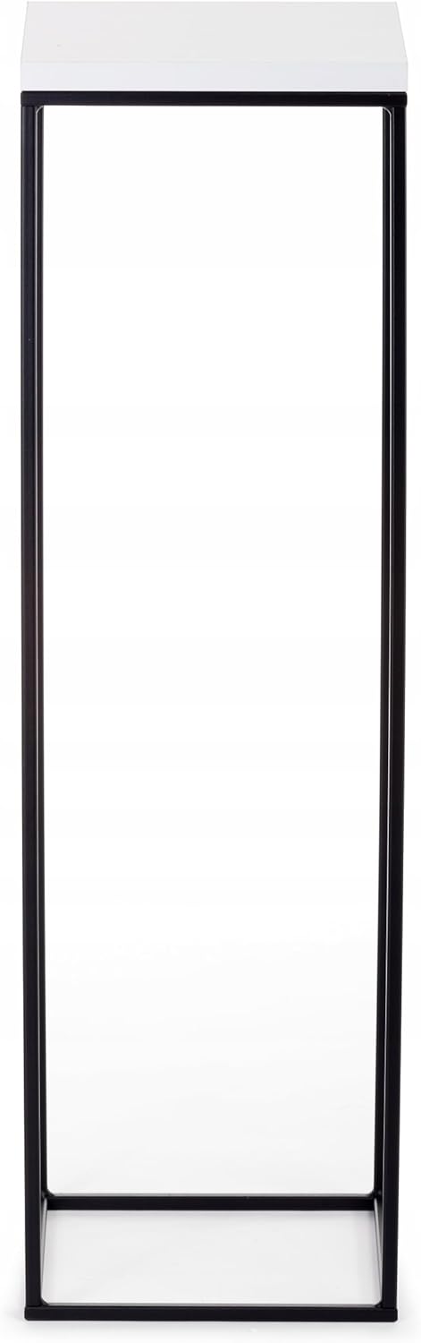 Pflanzenständer im Loft-Stil, Schwarz - Weiß 80 cm