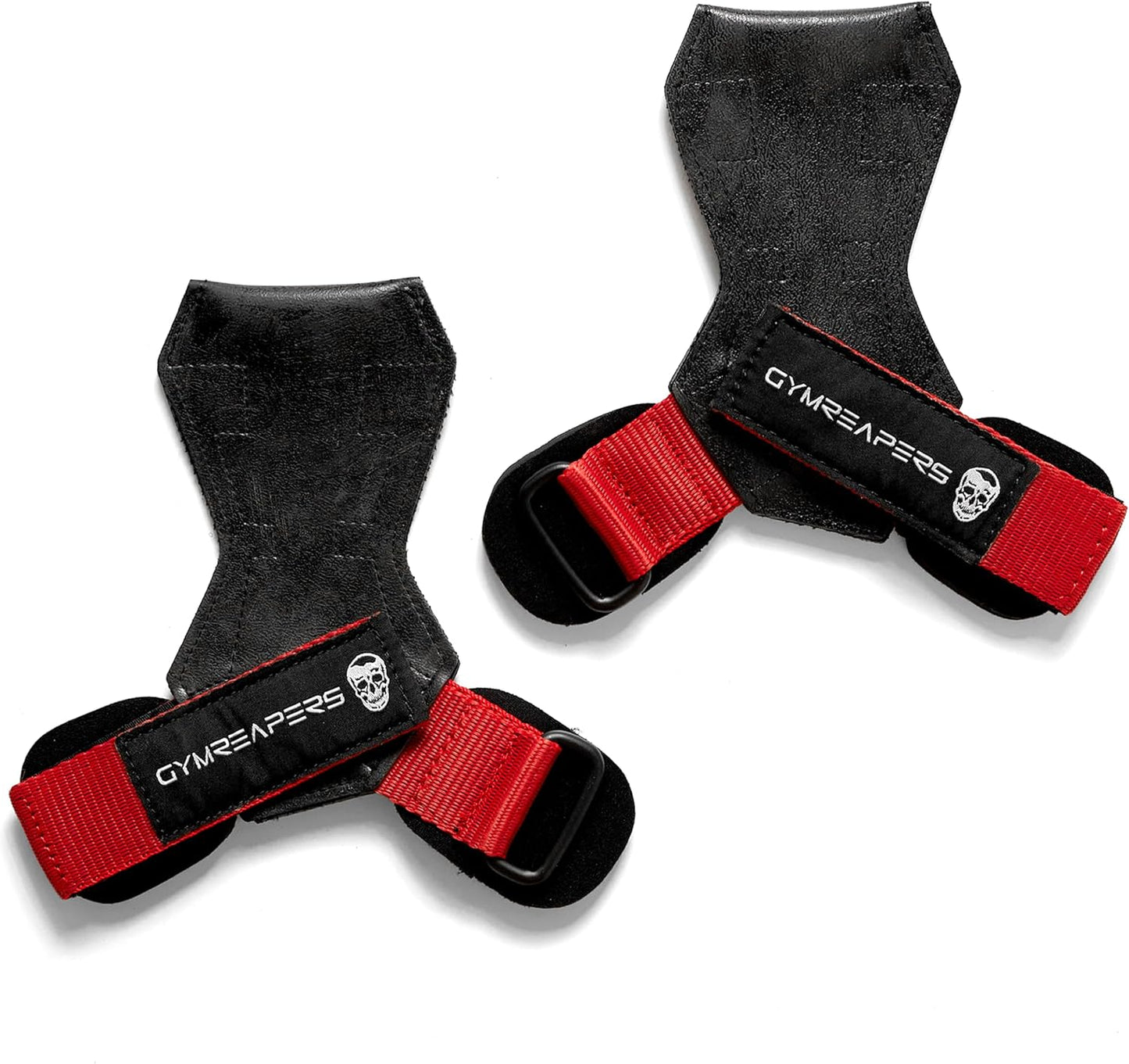 Gewichthebergriffe mit Neopren-Handgelenkbandagen, Rot L