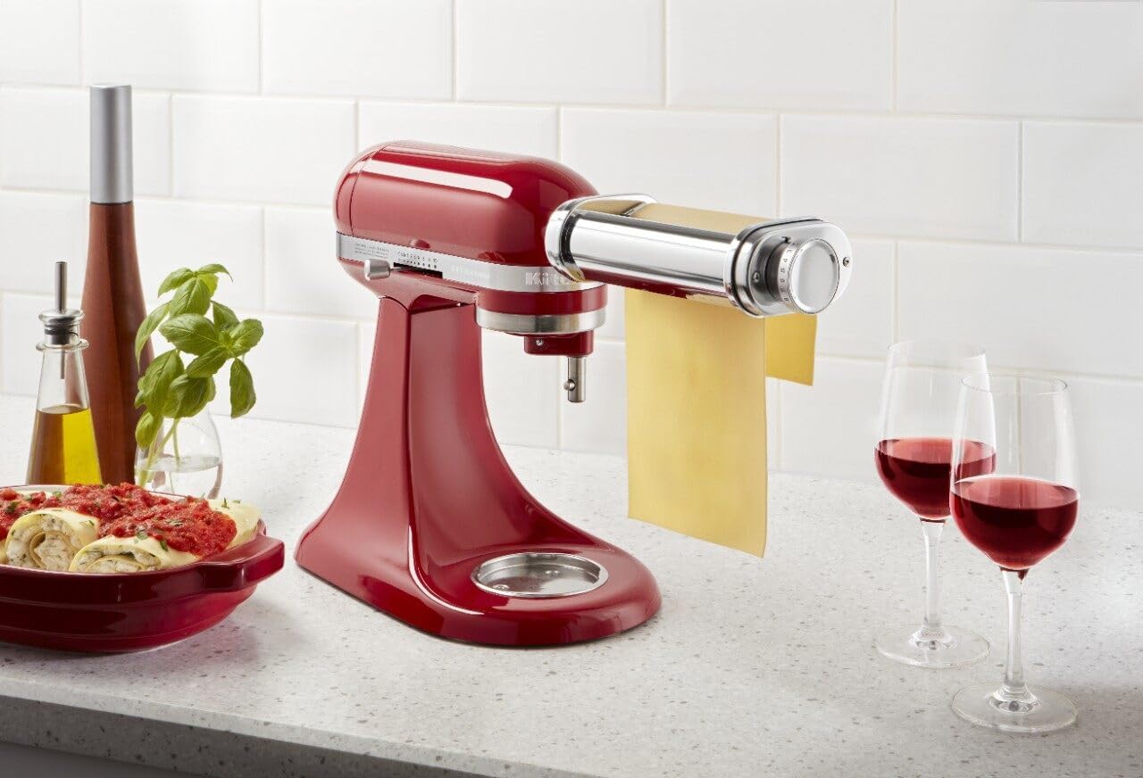 Nudelwalzenaufsatz KSMPSA für KitchenAid, 1' Silber