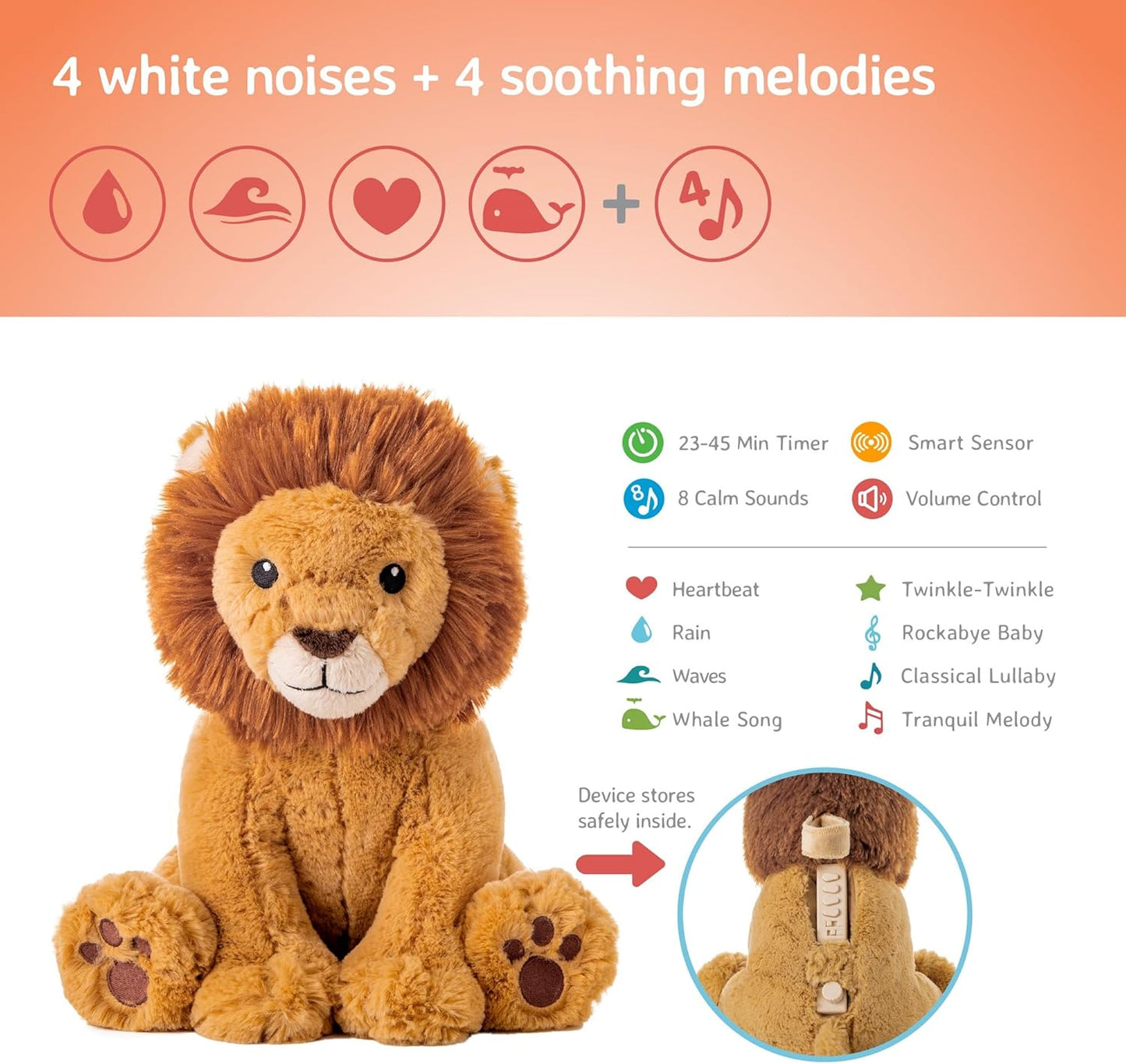 Kuscheltier mit Musik Lion Louis, Louis Lion