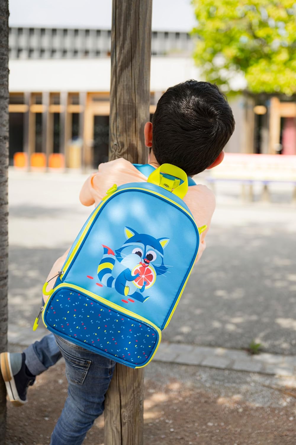 Waschbär-Lunchtasche, Blau