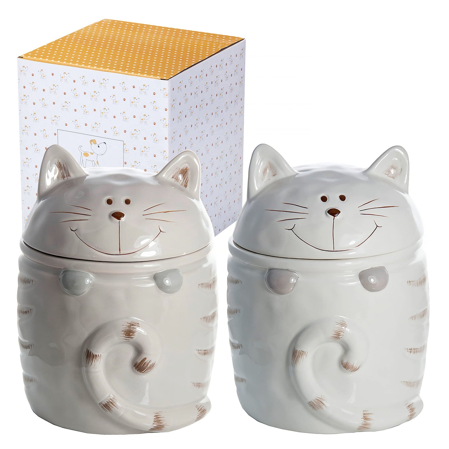 Vorratsdosen mit Katzenmotiv, 2-teilig